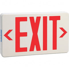 PRO-SOURCE - Illuminated Exit Signs Number of Faces: 2 Letter Color: Red - USA Tool & Supply