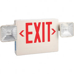 PRO-SOURCE - Combination Exit Signs Mounting Type: Ceiling Mount; Wall Mount Number of Faces: 1 - USA Tool & Supply