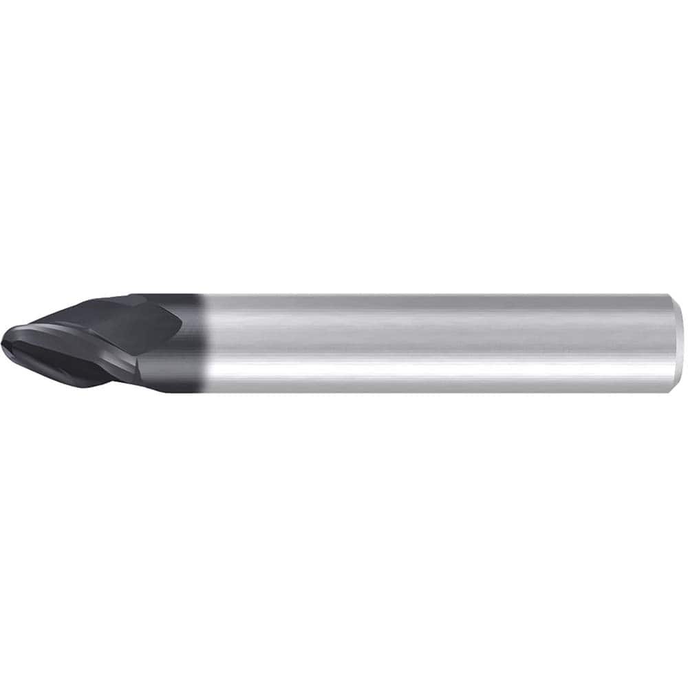 Emuge - Barrel Cutter End Mills; End Type: Circle Segment Taper-Form A ; Material: Solid Carbide ; Taper Angle Per Side: 17.50 ; Small End Diameter (mm): 5.00 ; Shank Diameter (mm): 6.0000 ; Length of Cut (mm): 7.5000 - Exact Industrial Supply
