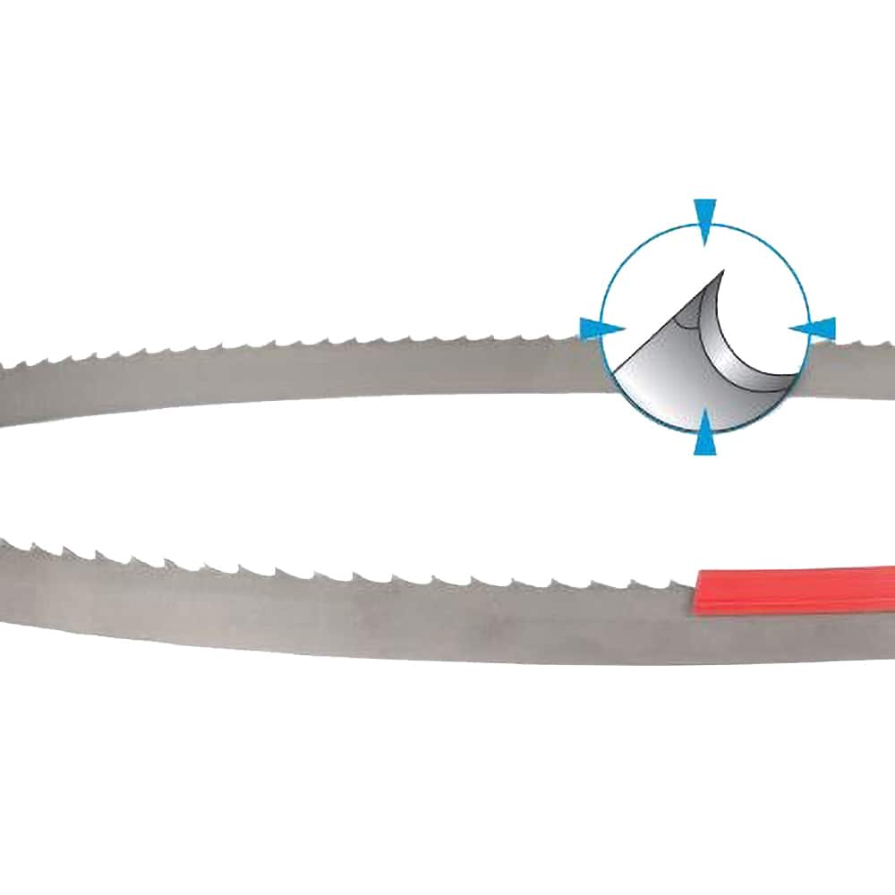 Welded Bandsaw Blade: 12' 11″ Long, 1″ Wide, 0.035″ Thick, 3 to 4 TPI Bi-Metal, Toothed Edge