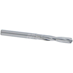 Screw Machine Length Drill Bit: 0.18″ Dia, 135 °, Solid Carbide Bright/Uncoated, Right Hand Cut, Straight-Cylindrical Shank