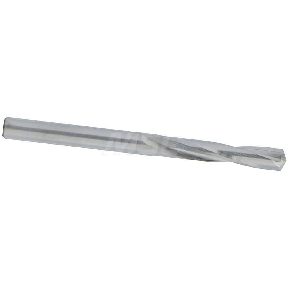 Screw Machine Length Drill Bit: 0.177″ Dia, 135 °, Solid Carbide Bright/Uncoated, Right Hand Cut, Straight-Cylindrical Shank
