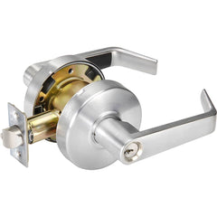 Yale - Lever Locksets; Door Thickness: 1-3/4 (Inch); Door Thickness: 1-3/4 ; Back Set: 2-3/4 (Inch); For Use With: Entrance; General Home or Office Doors ; Finish/Coating: Satin Chrome ; Cylinder Type: 6 Pin Schlage C Keway, Keyed - Exact Industrial Supply