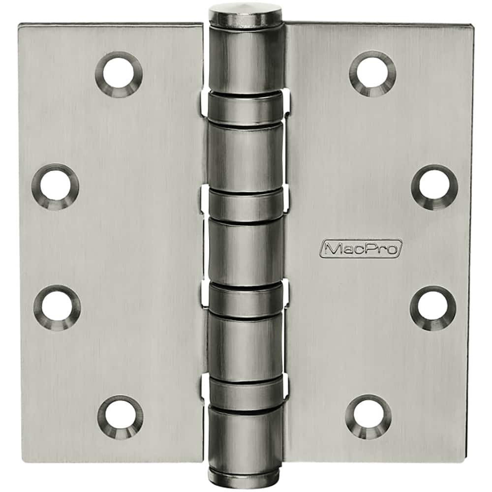 Yale - Commercial Hinges; Length (Inch): 4-1/2 ; Thickness (Decimal Inch): 0.1800 ; Number of Knuckles: 5.000 ; Stanley Finish Code: US32D ; Finish/Coating: US32D ; Box Quantity: 3 - Exact Industrial Supply