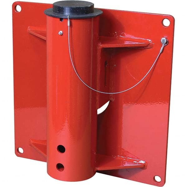 THERN - Davit Crane Bases Base Type: Wall Mount Base Finish/Coating: Red Powder Coat - USA Tool & Supply