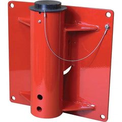 THERN - Davit Crane Bases Base Type: Wall Mount Base Finish/Coating: Red Powder Coat - USA Tool & Supply