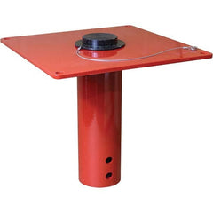 THERN - Davit Crane Bases Base Type: Flush Mount Base Finish/Coating: Red Powder Coat - USA Tool & Supply