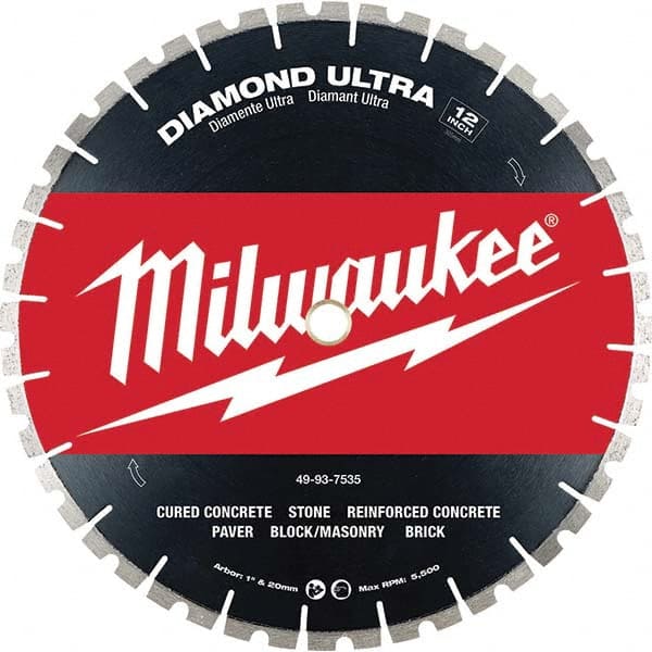 Milwaukee Tool - Wet & Dry-Cut Saw Blades Blade Diameter (Inch): 12 Blade Material: Diamond-Tipped - USA Tool & Supply