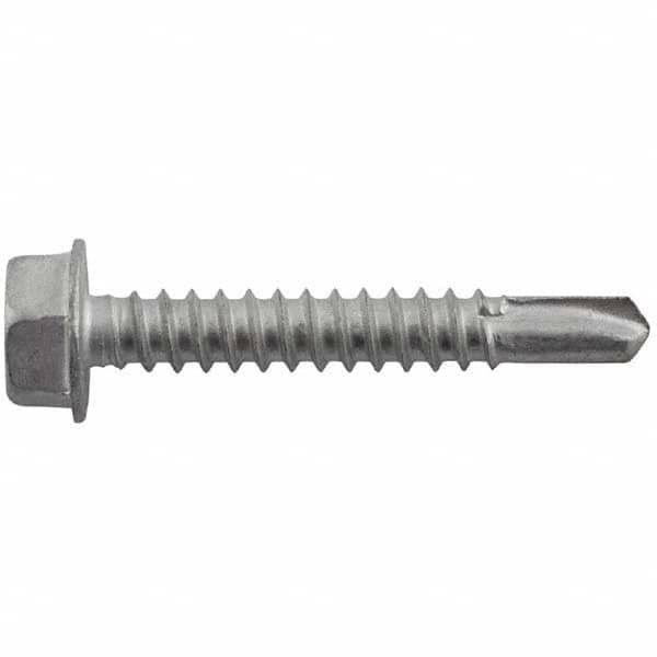 DeWALT Anchors & Fasteners - 1/4, Hex Washer Head, Hex Drive, 3/4" Length Under Head, #3 Point, Self Drilling Screw - USA Tool & Supply