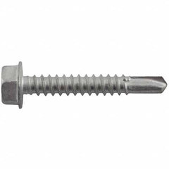 DeWALT Anchors & Fasteners - 1/4, Hex Washer Head, Hex Drive, 3" Length Under Head, #3 Point, Self Drilling Screw - USA Tool & Supply