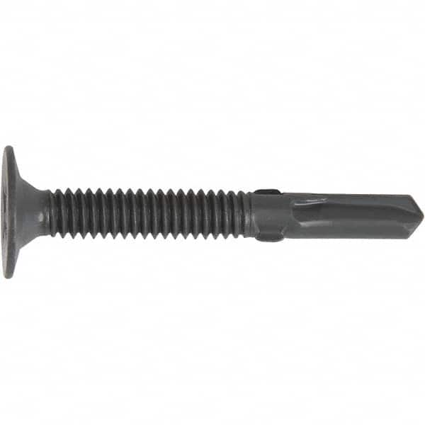 DeWALT Anchors & Fasteners - 1/4, Flat Head, Phillips Drive, 3" OAL, #4 Point, Self Drilling Screw - USA Tool & Supply