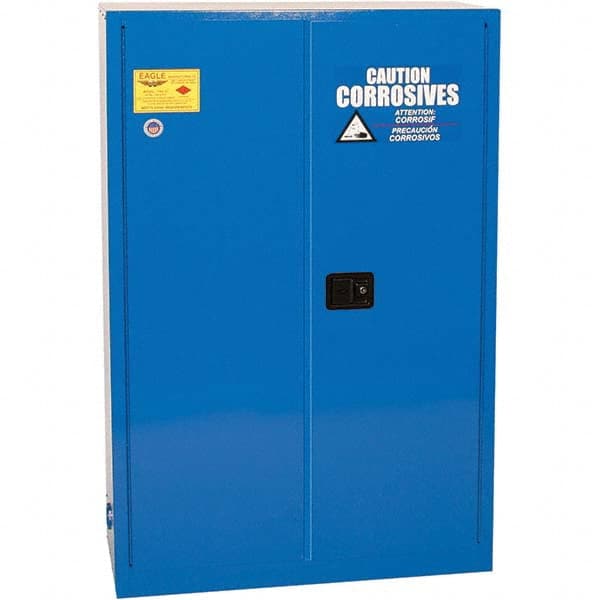 Eagle - Safety Cabinets Hazardous Chemical Type: Corrosive Chemicals Color: Royal Blue - USA Tool & Supply