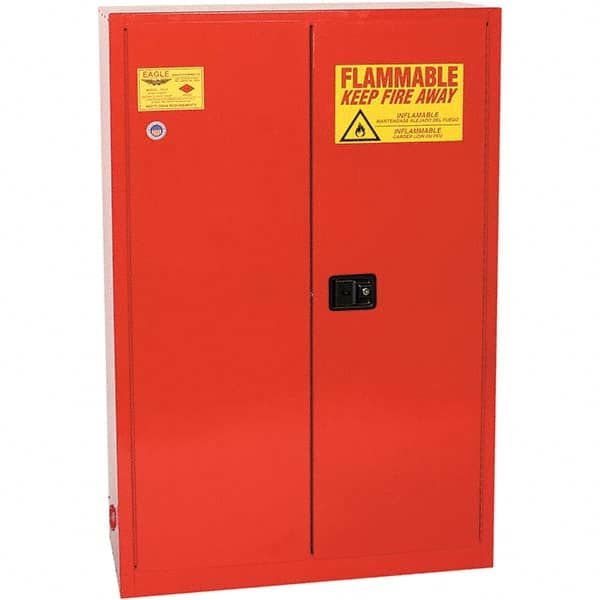 Eagle - Safety Cabinets Hazardous Chemical Type: Flammable and Combustible Liquids Color: Red - USA Tool & Supply