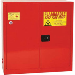 Eagle - Safety Cabinets Hazardous Chemical Type: Flammable and Combustible Liquids Color: Red - USA Tool & Supply