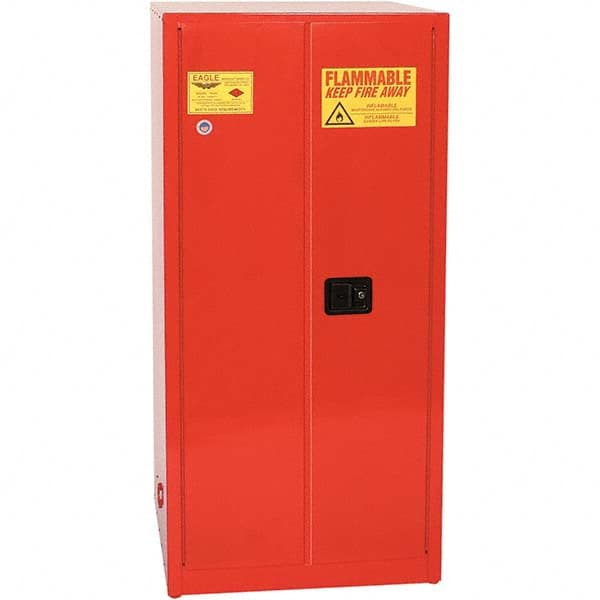 Eagle - Safety Cabinets Hazardous Chemical Type: Flammable and Combustible Liquids Color: Red - USA Tool & Supply
