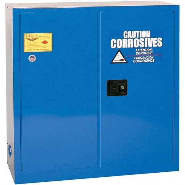 Eagle - Safety Cabinets Hazardous Chemical Type: Corrosive Chemicals Color: Royal Blue - USA Tool & Supply