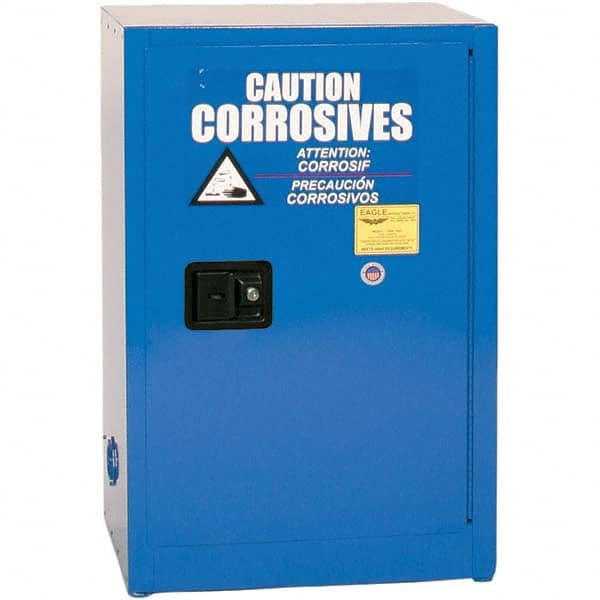 Eagle - Safety Cabinets Hazardous Chemical Type: Corrosive Chemicals Color: Royal Blue - USA Tool & Supply