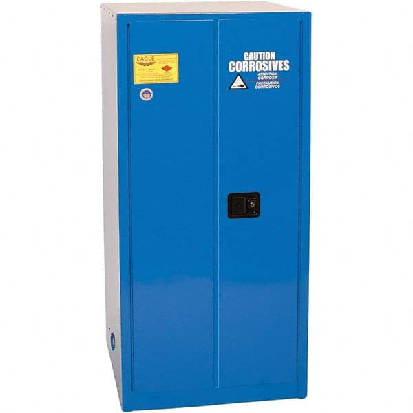 Eagle - Safety Cabinets Hazardous Chemical Type: Corrosive Chemicals Color: Royal Blue - USA Tool & Supply