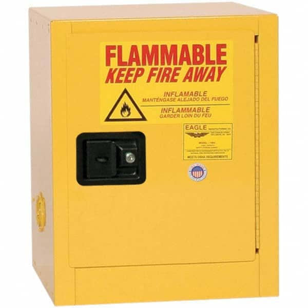 Eagle - Safety Cabinets Hazardous Chemical Type: Flammable and Combustible Liquids Color: Yellow - USA Tool & Supply