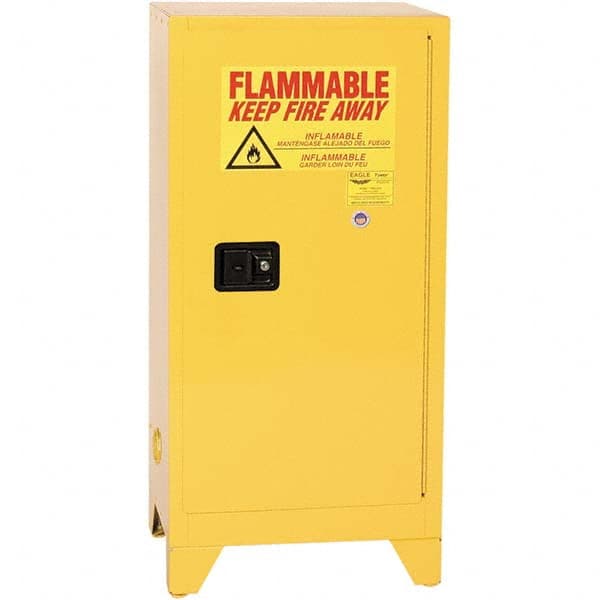 Eagle - Safety Cabinets Hazardous Chemical Type: Flammable and Combustible Liquids Color: Yellow - USA Tool & Supply