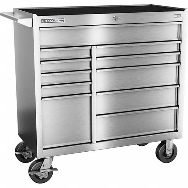 Champion Tool Storage - Tool Storage Combos & Systems Type: Wheeled Tool Cabinet Drawers Range: 10 - 15 Drawers - USA Tool & Supply