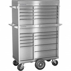Champion Tool Storage - Tool Storage Combos & Systems Type: Top Chest/Roller Cabinet Combo with Maintenance Cart Drawers Range: 16 Drawers or More - USA Tool & Supply