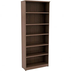 ALERA - Bookcases Height (Inch): 80-3/4 Color: Walnut - USA Tool & Supply