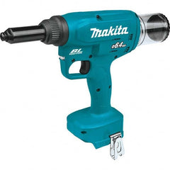 Makita - Cordless Riveters Fastener Type: Cordless Electric Riveter Closed End Rivet Capacity: All up to 1/4 - USA Tool & Supply