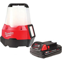 Milwaukee Tool - Cordless Work Lights Voltage: 18 Run Time: Up to 16 Hrs. - USA Tool & Supply
