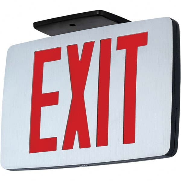 Hubbell Lighting - Illuminated Exit Signs Number of Faces: 1 Letter Color: Red - USA Tool & Supply