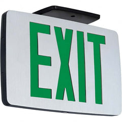 Hubbell Lighting - Illuminated Exit Signs Number of Faces: 1 Letter Color: Green - USA Tool & Supply