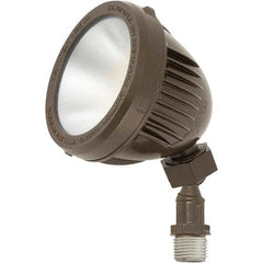 Hubbell Lighting - Floodlight Fixtures Mounting Type: Knuckle/Stake Mount Housing Color: Bronze - USA Tool & Supply