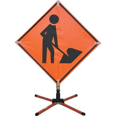 VizCon - Sign Posts & Traffic Sign Accessories Type: Roll-Up Sign Stand Sign Post/Stand Height (Feet): 3 - USA Tool & Supply