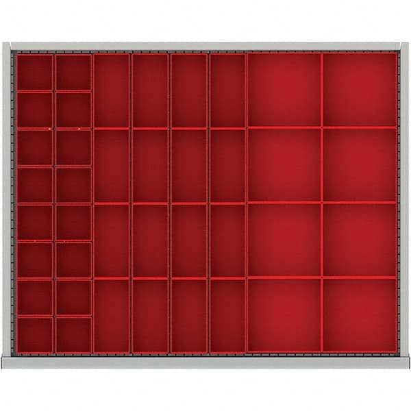 LISTA - 40-Compartment Drawer Divider Layout for 2.17" High Drawers - USA Tool & Supply
