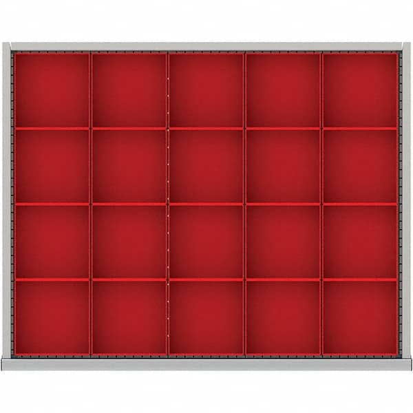 LISTA - 20-Compartment Drawer Divider Layout for 3.15" High Drawers - USA Tool & Supply