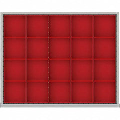 LISTA - 20-Compartment Drawer Divider Layout for 3.15" High Drawers - USA Tool & Supply