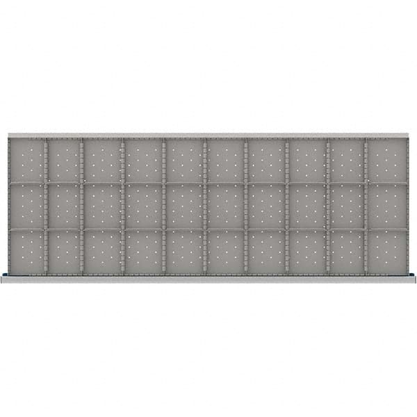 LISTA - 30-Compartment Drawer Divider Layout for 3.15" High Drawers - USA Tool & Supply