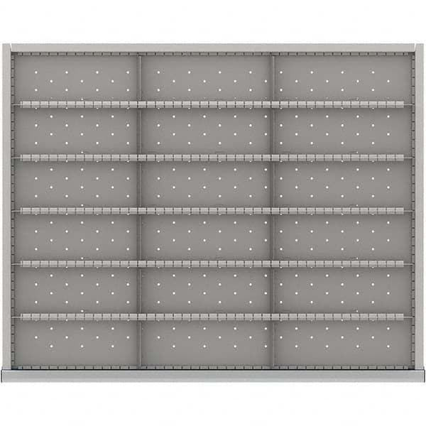 LISTA - 18-Compartment Drawer Divider Layout for 3.15" High Drawers - USA Tool & Supply