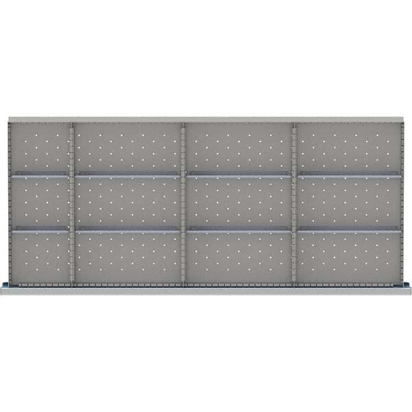 LISTA - 12-Compartment Drawer Divider Layout for 3.15" High Drawers - USA Tool & Supply