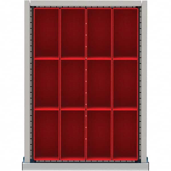 LISTA - 12-Compartment Drawer Divider Layout for 3.15" High Drawers - USA Tool & Supply