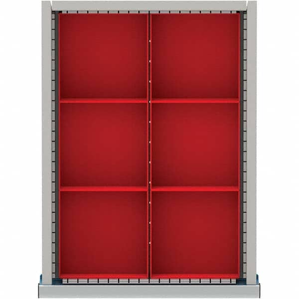 LISTA - 6-Compartment Drawer Divider Layout for 3.15" High Drawers - USA Tool & Supply