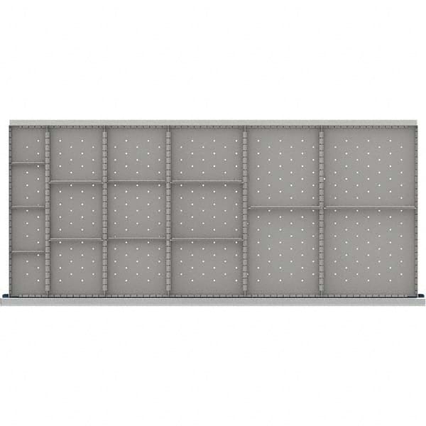 LISTA - 17-Compartment Drawer Divider Layout for 3.15" High Drawers - USA Tool & Supply