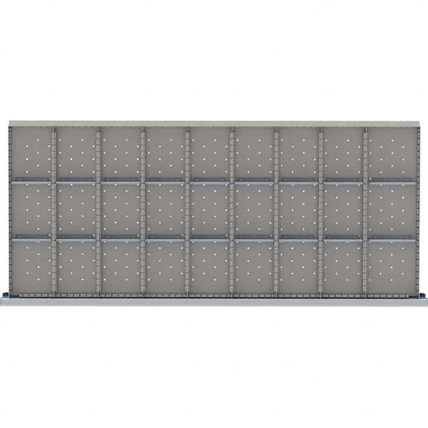 LISTA - 27-Compartment Drawer Divider Layout for 3.15" High Drawers - USA Tool & Supply