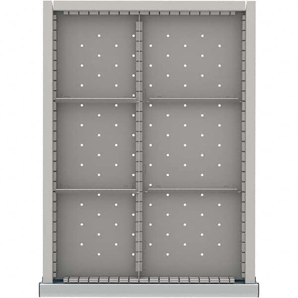 LISTA - 6-Compartment Drawer Divider Layout for 3.15" High Drawers - USA Tool & Supply