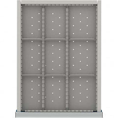 LISTA - 9-Compartment Drawer Divider Layout for 3.15" High Drawers - USA Tool & Supply
