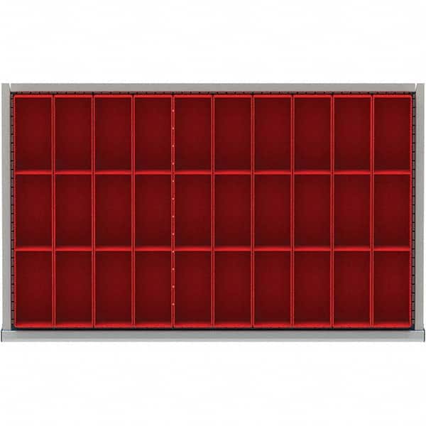 LISTA - 30-Compartment Drawer Divider Layout for 3.15" High Drawers - USA Tool & Supply