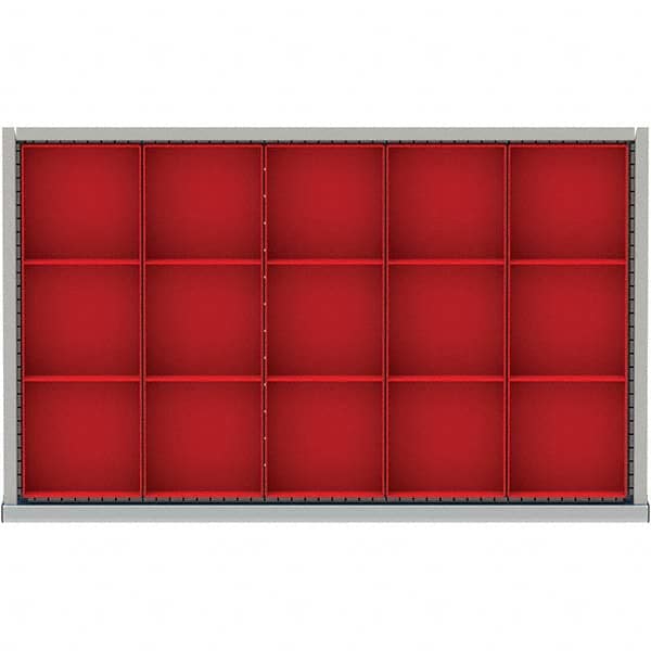LISTA - 15-Compartment Drawer Divider Layout for 3.15" High Drawers - USA Tool & Supply