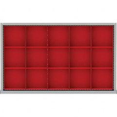 LISTA - 15-Compartment Drawer Divider Layout for 3.15" High Drawers - USA Tool & Supply