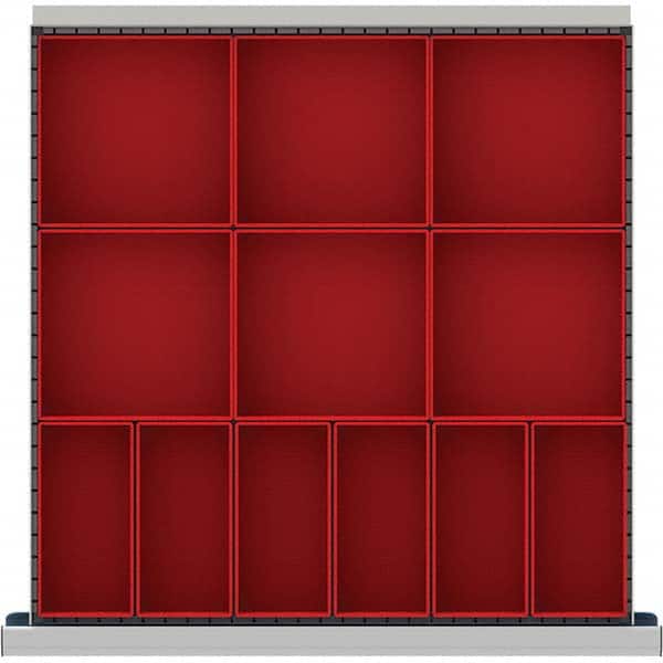 LISTA - 12-Compartment Drawer Divider Layout for 3.15" High Drawers - USA Tool & Supply