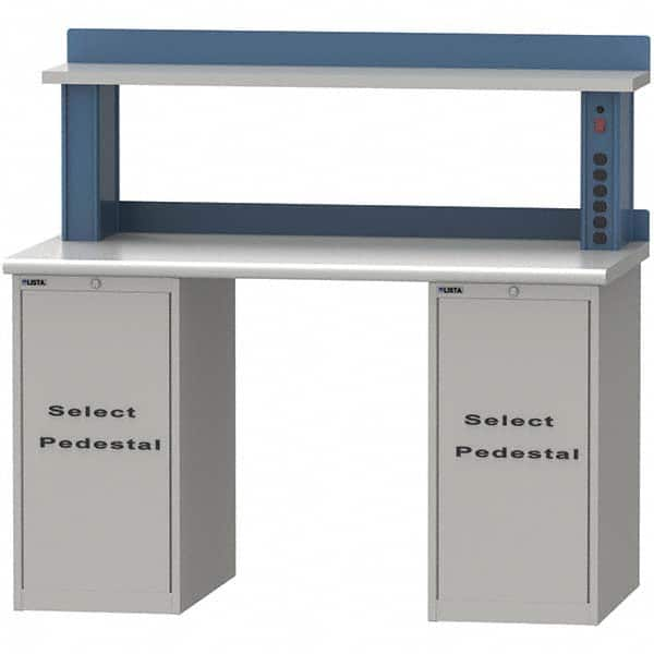 LISTA - Stationary Work Benches, Tables Type: Workstation Top Material: Plastic Laminate - USA Tool & Supply